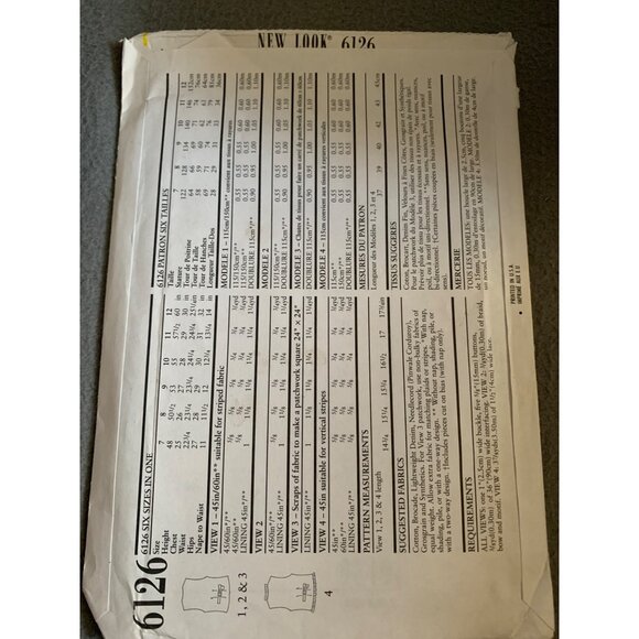 New Look 6126 Sewing Pattern Country Bumpkins Vest Kids Size 7-12 - Picture 2 of 2